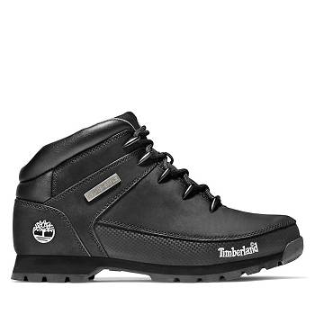 Timberland Euro Sprint Mid Hiker - Cierne Turistické Topánky Panske, TB0096G